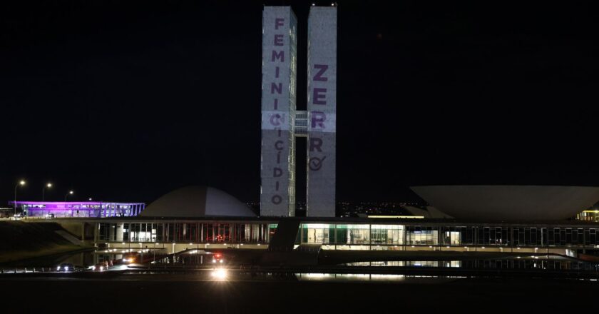 Congresso Nacional tem projeções da campanha pelo Feminicídio Zero