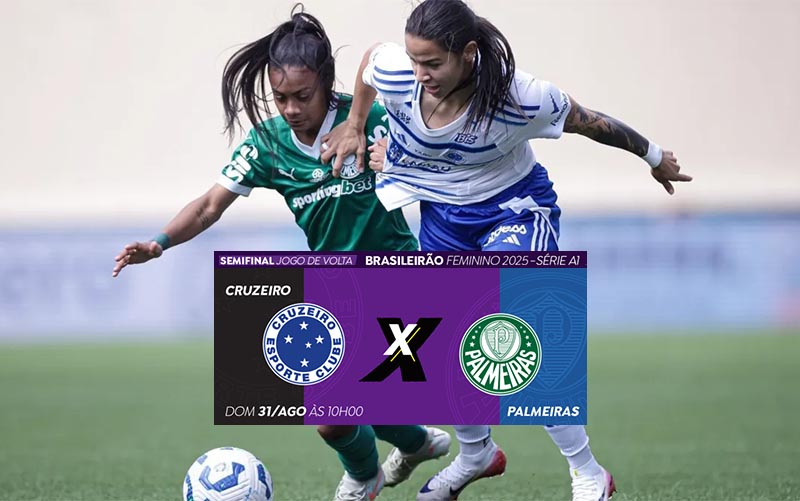 Cruzeiro x Palmeiras: TV Brasil transmite jogo de volta da semi do Brasileirão Feminino