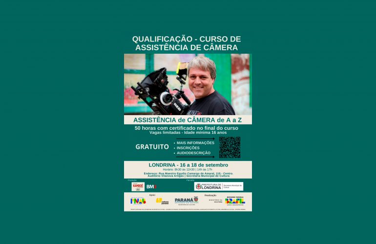 Curso de Assistência de Câmera está com inscrições abertas