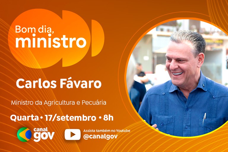 'Bom Dia, Ministro' detalha safra recorde, novos mercados e apoio ao agro nesta quarta