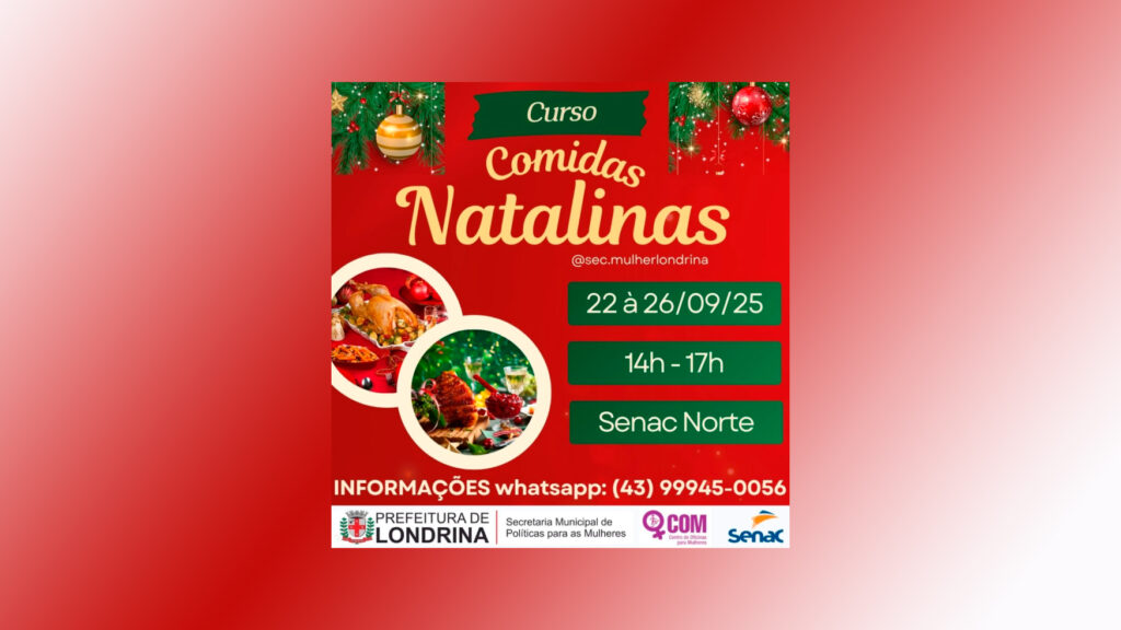 Centro de Oficinas para Mulheres e Senac Norte oferecem curso de comidas natalinas