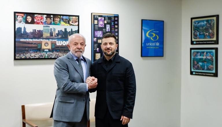 Encontro de Lula com o presidente da Ucrânia, Volodymir Zelensky