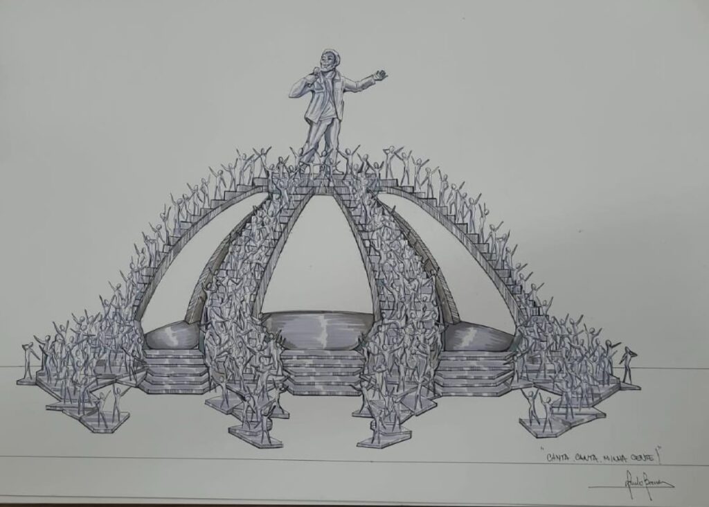 Martinho da Vila é medido para a construção de monumento em sua homenagem