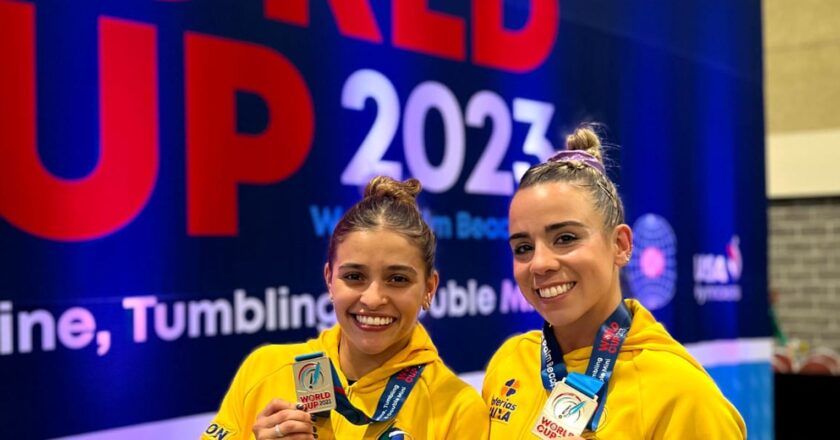 Brasileiras são prata na Copa do Mundo de ginástica de trampolim