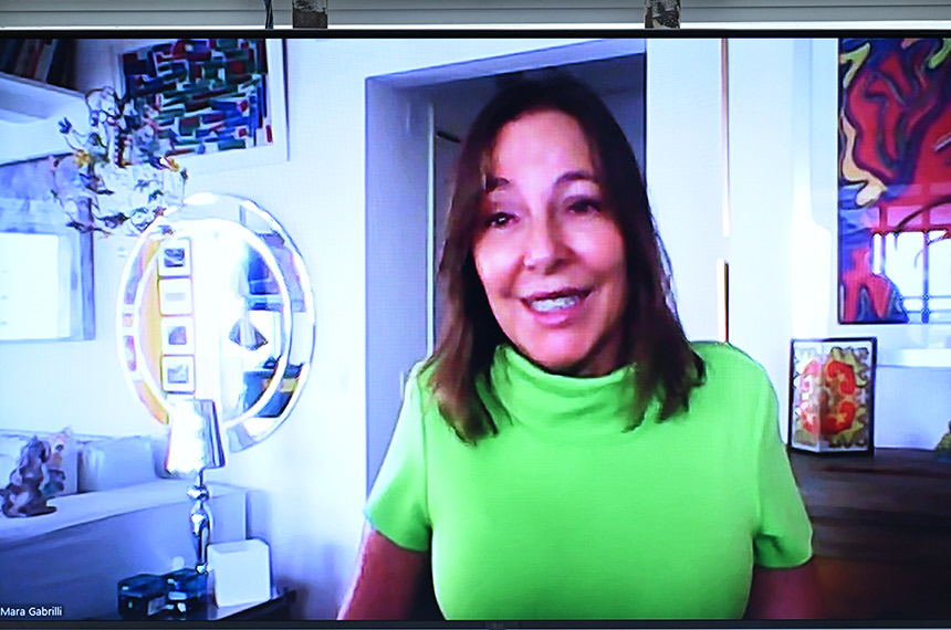 Senadora Mara Gabrilli (PSD-SP) em pronunciamento via videoconferência.