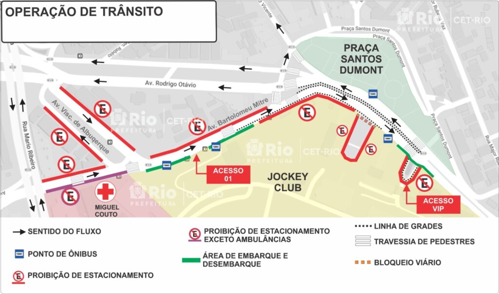 Estacionamento nas vias no entorno do Jockey Club será proibido partir de quarta-feira (29/10)
