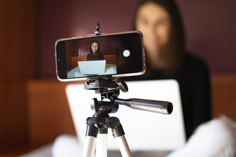 Gravação de video para rede social no celular - vlog - redes sociais