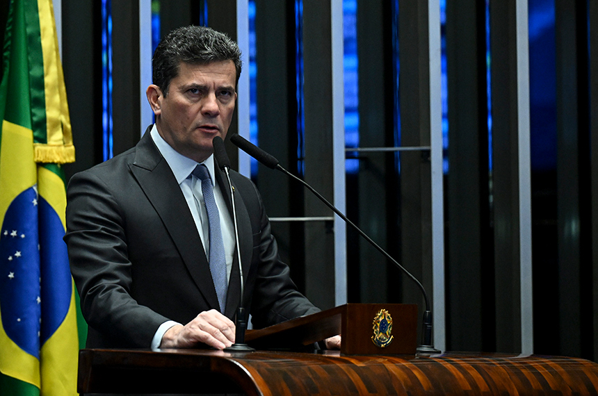 Em discurso, à tribuna, senador Sergio Moro (União-PR).
