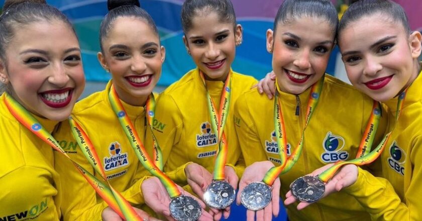 Brasileiras levam prata em etapa da Copa do Mundo de Ginástica Rítmica