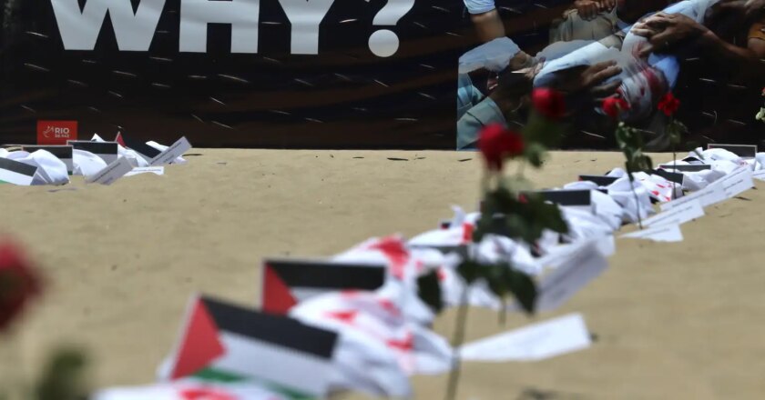 Rio de Paz protesta contra a morte de crianças palestinas em Gaza