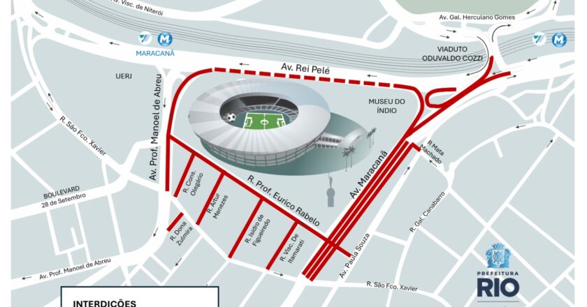 CET-Rio monta operação de trânsito no Maracanã para Flamengo x Santos, no domingo (09/11)