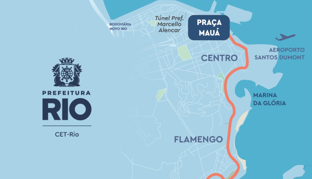 CET-Rio realiza operação teste de ciclofaixa na orla da Zona Sul e conexão com o Centro