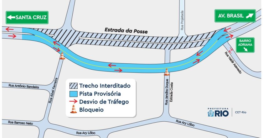 Prefeitura avança com as obras do Anel Viário e interdita trecho da Estrada da Posse