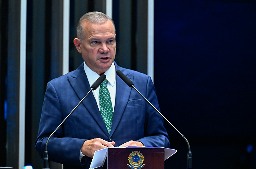 Em discurso, à tribuna, senador Wellington Fagundes (PL-MT).