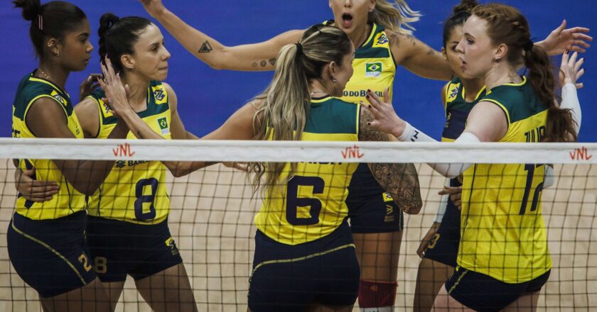 Vôlei: Brasil bate Coreia do Sul em Brasília pela Liga das Nações