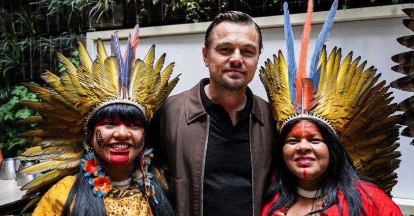 Em Cannes, DiCaprio encontra Guajajara em evento sobre causa indígena