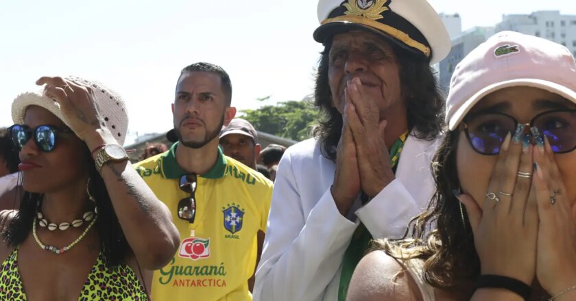 Alegria dá lugar à tristeza na Fan Fest com a derrota do Brasil