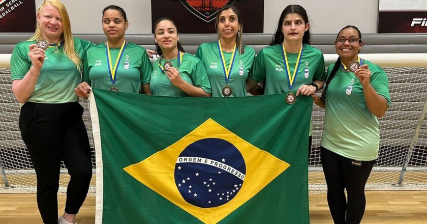 Brasil vence EUA e fatura bronze na Copa Malmö de goalball feminino