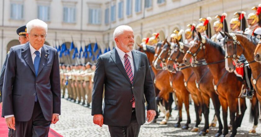 Lula é recebido pelo presidente da Itália
